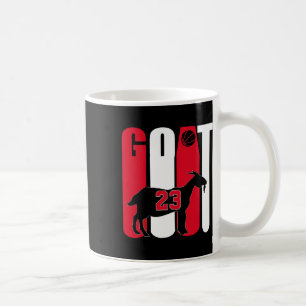Goat (greatest Of All Time) Bysketbyll 23 Coffee Mug