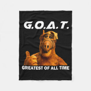 Goat Greatest Of All Time Funny Meme Fleece Blanket