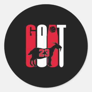 Goat (greatest Of All Time) Sketll 23 Classic Round Sticker