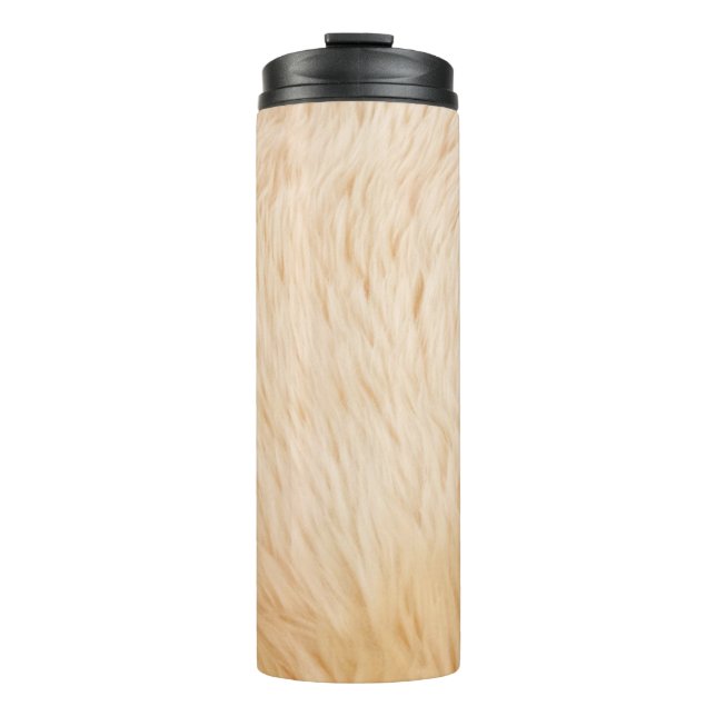 Goat hair fur animal texture thermal tumbler (Front)