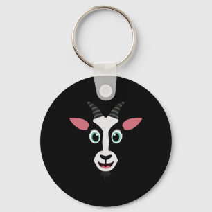 Goat Halloween Costume Goat Face Lazy Halloween Co Key Ring