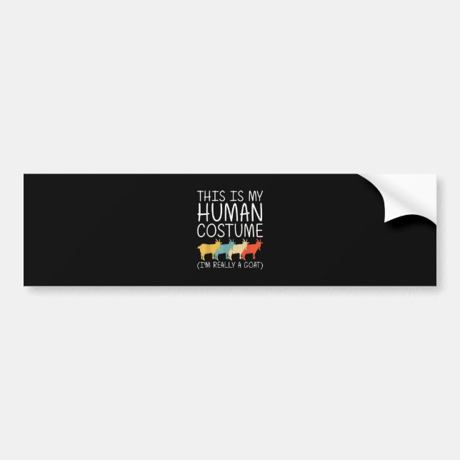 Goat Halloween Human Costume Bumper Sticker (Front)