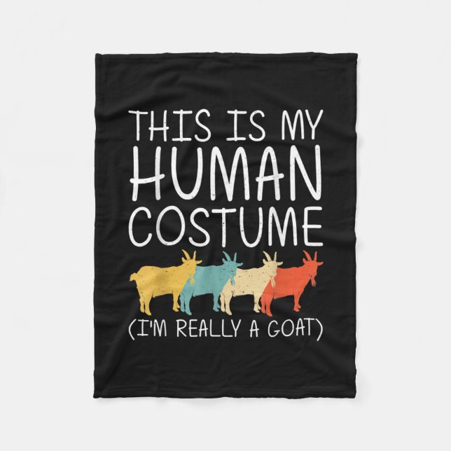 Goat Halloween Human Costume Fleece Blanket (Front)