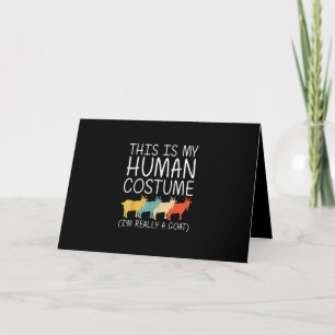 Goat Halloween Human Costume Holiday Card