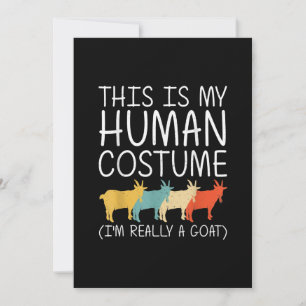 Goat Halloween Human Costume Invitation