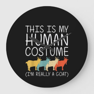 Goat Halloween Human Costume Large Clock