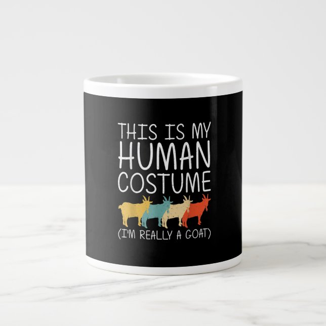 Goat Halloween Human Costume Large Coffee Mug (Front)