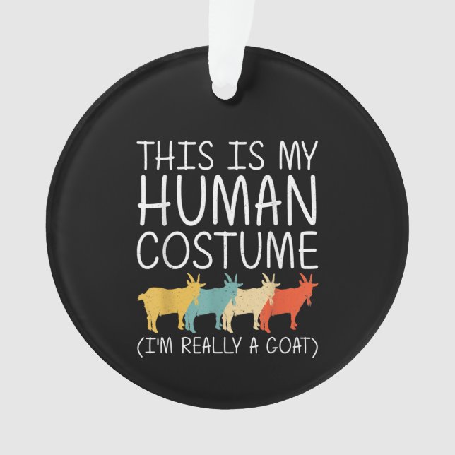 Goat Halloween Human Costume Ornament (Front)