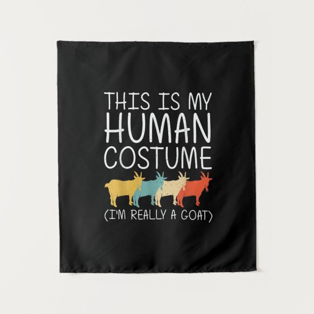 Goat Halloween Human Costume Tapestry (Front)