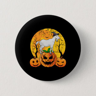 Goat Halloween Witch Pumpkin Funny Goat Lover Hall 6 Cm Round Badge