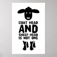 Goat Head Sheep Head Funny Quote With Black Text
