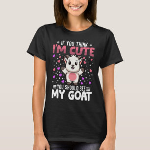 Goat Heart Valentine's Day Animal For Womens Kids T-Shirt