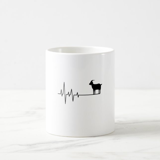 Goat Heartbeat Coffee Mug (Center)
