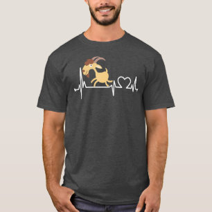 Goat Heartbeat Funny FarmerFarmingFarm For T-Shirt