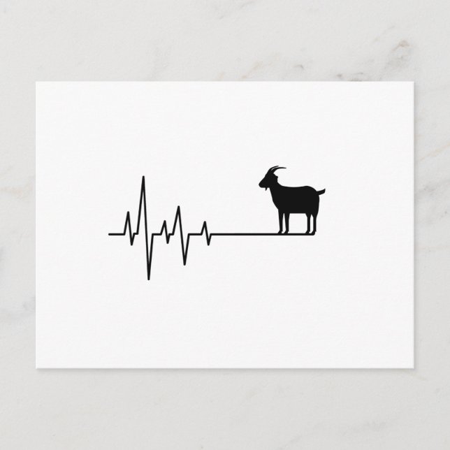Goat Heartbeat Postcard (Front)
