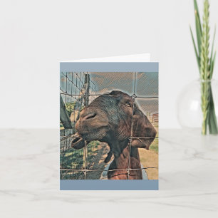 Goat Hello Card - Blankd