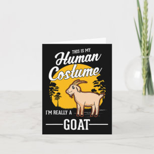 Goat Human Costume Halloween Goat  Card