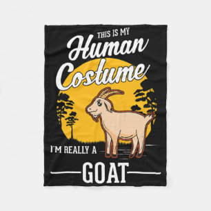Goat Human Costume Halloween Goat Fleece Blanket