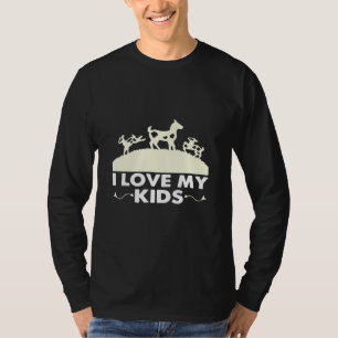 Goat I Love My Kids Goat Animal T-Shirt