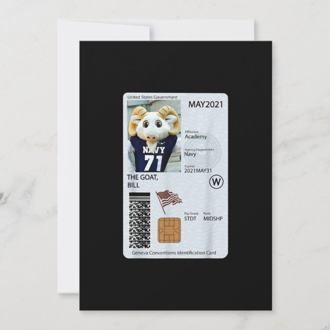 Goat Identification Card Gift (Front)