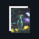 Goat in Space Fantasy Postcard<br><div class="desc">A goat in space with a record player scifi fantasy AI generated art</div>