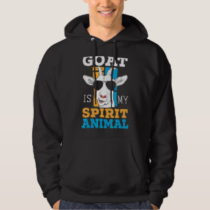 Goat Is My Spirit Animal Goat Whisperer Farm Anima Hoodie