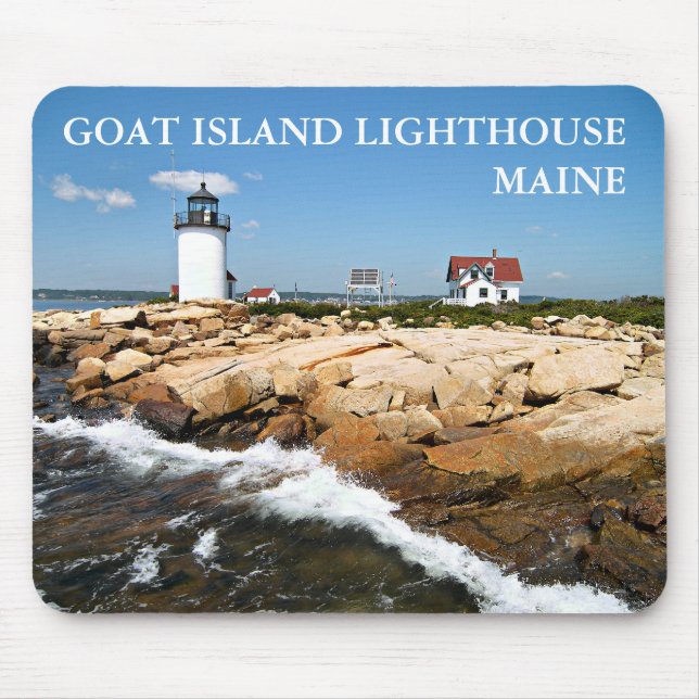 Goat Island Lighthouse, Maine Mousepad (Front)
