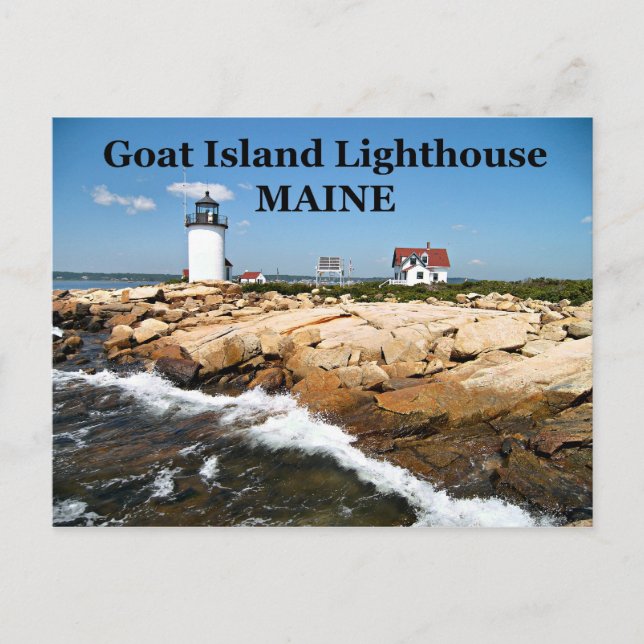Goat Island Lighthouse, Maine Postcard (Front)