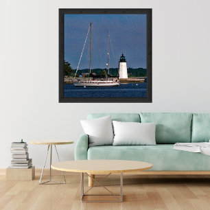 Goat Island Lighthouse-Newport, Rhode Island Poster