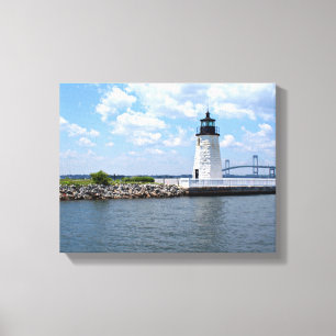Goat Island Lighthouse, Rhode Island Canvas Print