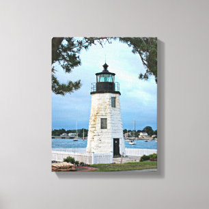 Goat Island Lighthouse, Rhode Island Canvas Print