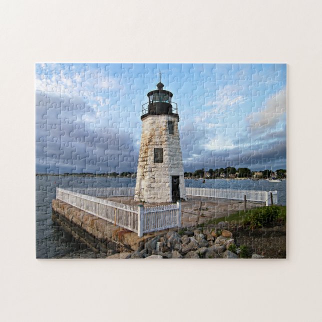 Goat Island Lighthouse, Rhode Island Jigsaw Puzzle (Horizontal)