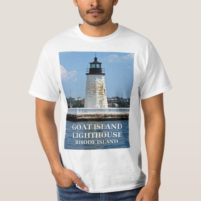 Goat Island Lighthouse, Rhode Island T-Shirt (Front)