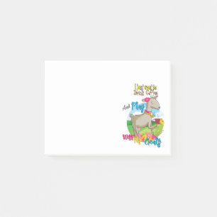 GOAT   Just Want to Drink Coffee Play With Goats Post-it Notes