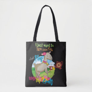 GOAT Just Want to Have Some Tea Play With Goats Tote Bag