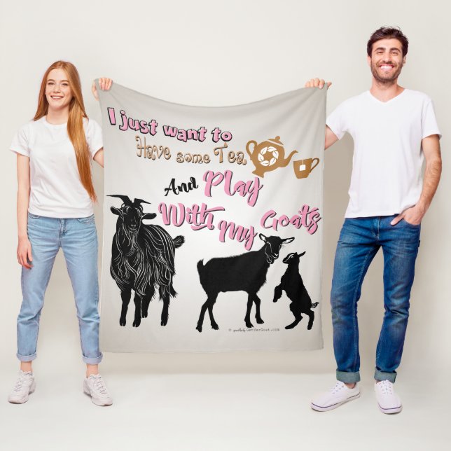 GOAT | Just want to Have Tea Play with My Goat Fleece Blanket (In Situ)