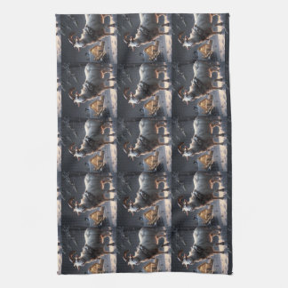 Goat Kitchen Towel Christmas