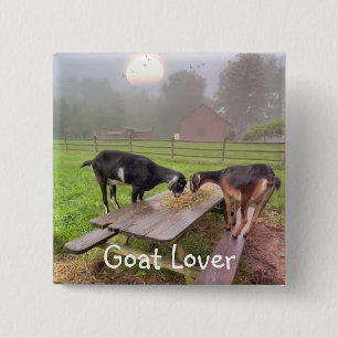 Goat Lover 15 Cm Square Badge