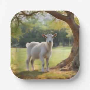 Goat Lover Birthday Paper Plate