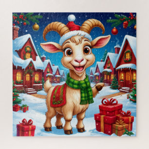 ❄️ Goat Lover Christmas Gift Year Of The Goat 2027 Jigsaw Puzzle