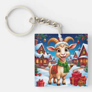 ❄️ Goat Lover Christmas Gift Year Of The Goat 2027 Key Ring