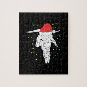 Goat Lover Christmas Holidays Jigsaw Puzzle