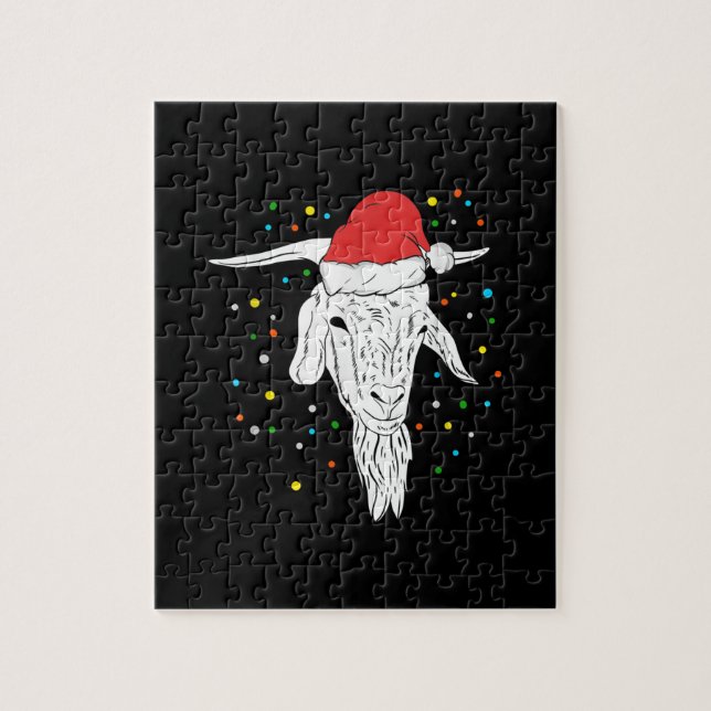 Goat Lover Christmas Holidays Jigsaw Puzzle (Vertical)