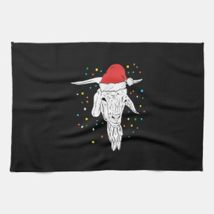 Goat Lover Christmas Holidays Tea Towel