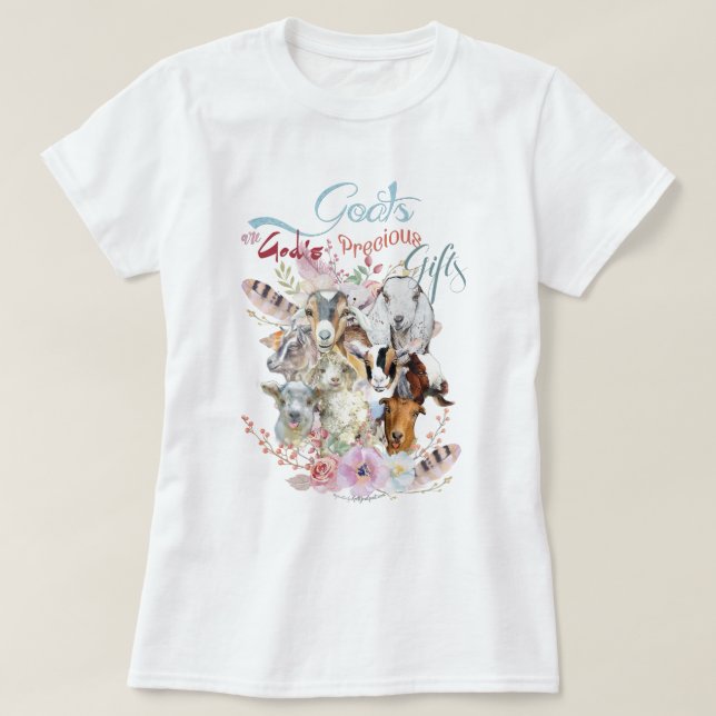 GOAT LOVER | God's Precious Gifts GetYerGoat™ T-Shirt (Design Front)