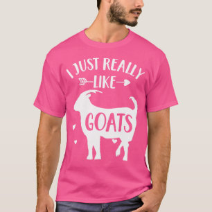 Goat Lover 'I Just Really Like Goats' Funny Animal T-Shirt