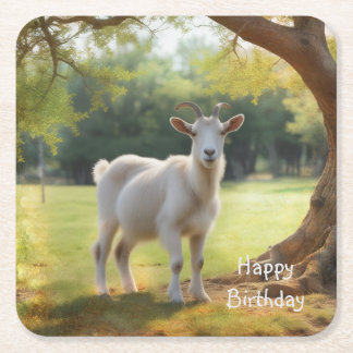 Goat Lover Mug Square Paper Coaster