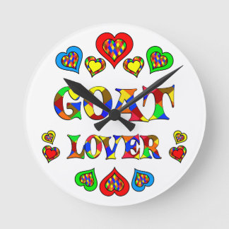 Goat Lover Round Clock