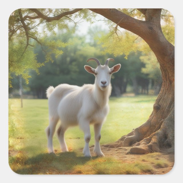 Goat Lover Square Sticker (Front)