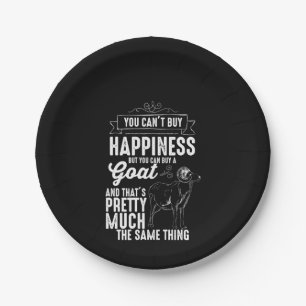 Goat Lover You Cant Buy Happiness Paper Plate